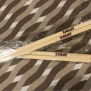 Zagat 10.5” Long Beige Plastic Chopsticks 2 Pairs